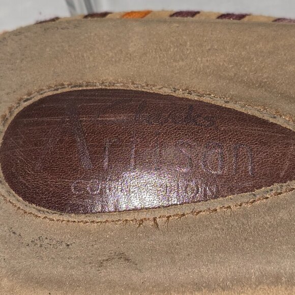 CLARK'S ARTISAN LEATHER THONG SANDAL IN BROWN AND ORANGE WOMENS SIZE 8.5 GUC - Picture 8 of 10